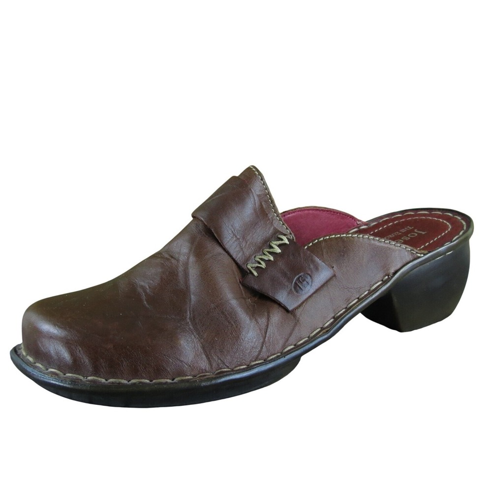 Josef Seibel Women's Clog Mule Brown Leather Sz 8 Medium Gently Used 2025